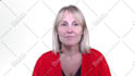 be your british video spokesperson on white screen with logo