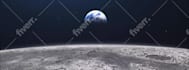 make 3d rocket launch on the moon logo reveal