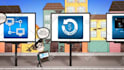 make you this eye catchy cartoon animated commercial