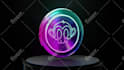 create 3d model nft crypto coin and token animation