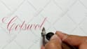 write any word in copperplate calligraphy with a video