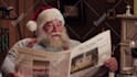 make santa claus reading newspaper christmas greeting video
