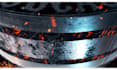 create 3d grunge metal and fire logo intro