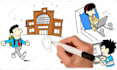 create whiteboard animation with colors