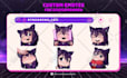 draw twitch emotes, animated emotes, sub badges for vtuber, discord and stream