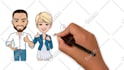 create a colorful whiteboard animation video
