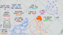create a trendy hand drawn lyric video