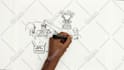 create whiteboard videos with the hand drawing on screen