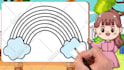 create coloring page drawing video for youtube kids
