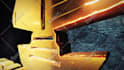 create a 3d animated logo intro video featuring gold silver