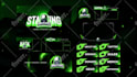 design animated twitch overlay, facecam, panels, screen, alerts for stream