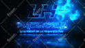 create cyberpunk neon light metallic glow logo reveal intro animation video