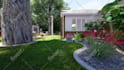 do backyard design, pool and garden design as 3d landscape architect