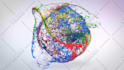 create a full HD colorful paint effects logo reveal