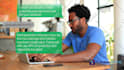 create a video text or chat message advert