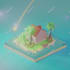create low poly 3d model diorama scenes