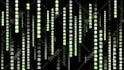 do matrix running code logo animation