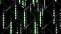 do matrix running code logo animation