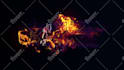 make professional fire intro video animation