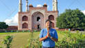 record a video at mughal king akbar royal palace