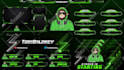 create animated twitch, kick overlay, logo, twitch, kick stream package