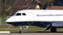 add your business logo or text on a jet plane video