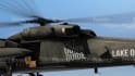 create a drop package promo with a helicopter