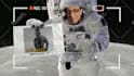 make astronaut on the moon logo reveal animation