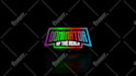 create energetic particle logo and text intro animation