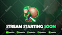 make animated starting , ending , brb screen, offline for twitch in 24 hours