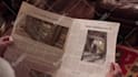 make santa claus reading newspaper christmas greeting video