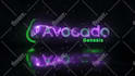 create cyberpunk neon light glow logo animation intro with fog, lightning
