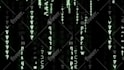 do matrix running code logo animation
