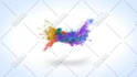 create color paints mixing and splashing logo animation