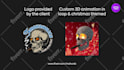 make transparent 3d GIF for discord pfp, twitch pfp, logo animation