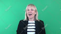 be your british video spokesperson on white screen with logo