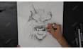 create scribble portrait art work