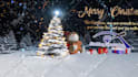 create a merry christmas and happy new year video