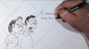 do a video while speed drawing a funny character with your MESSAGE on the bubble