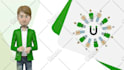 create a 3d character explainer video with infographic