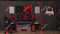 design 3d room background for stream