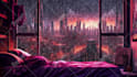 make cozy relaxing rain loop video in 24h
