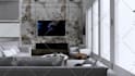 design livingroom, bedroom interior with render animation