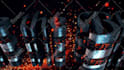 create 3d grunge metal and fire logo intro