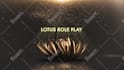 create golden lotus flower logo animation