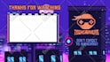 design animated outro video, ending screen for kick youtube twitch