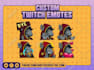 design custom chibi emotes for twitch, kick, youtube, and discord