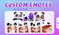 draw twitch emotes, sub badges, animated emotes, chibi emotes, vtuber for stream