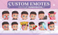 draw twitch emotes, animated emotes, chibi emotes, vtuber emote, and sub badges