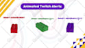 design custom static or animated twitch alerts, overlays, and panels for